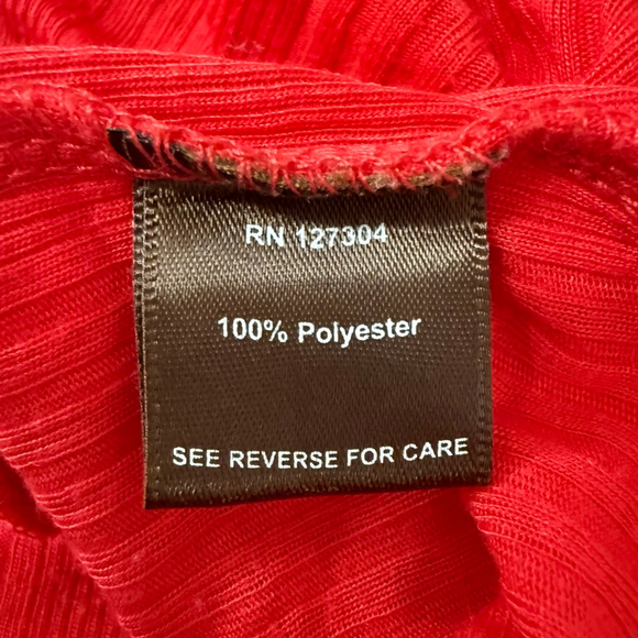 Multiples Red Textured Tunic Top Women’s Plus Size 3X Boho Crochet Sleeve - Picture 9 of 10